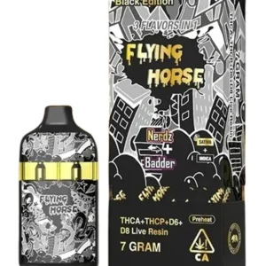 Nerdz | Badder Flying Horse Stoner Blend Black Edition Disposable 7G