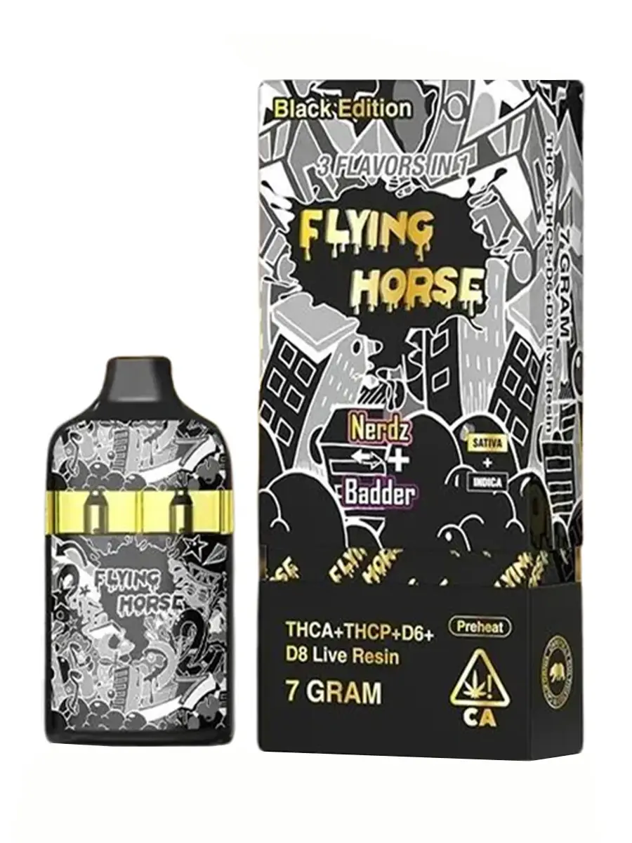 Nerdz | Badder Flying Horse Stoner Blend Black Edition Disposable 7G