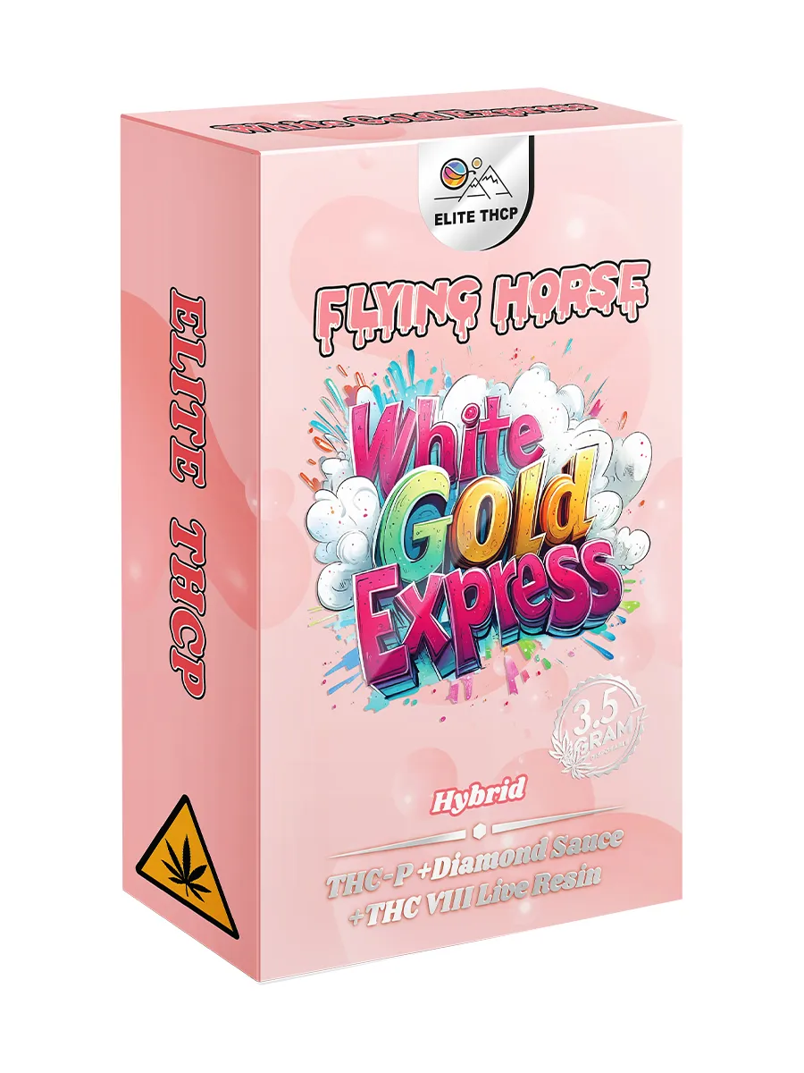White Gold Express Flying Horse THCP+Diamond Sauce+THC VIII Live Resin Vape 3.5G