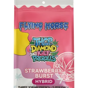 Strawberry Burst Flying Horse THCP Diamond Kief Pre-Rolls 3ct